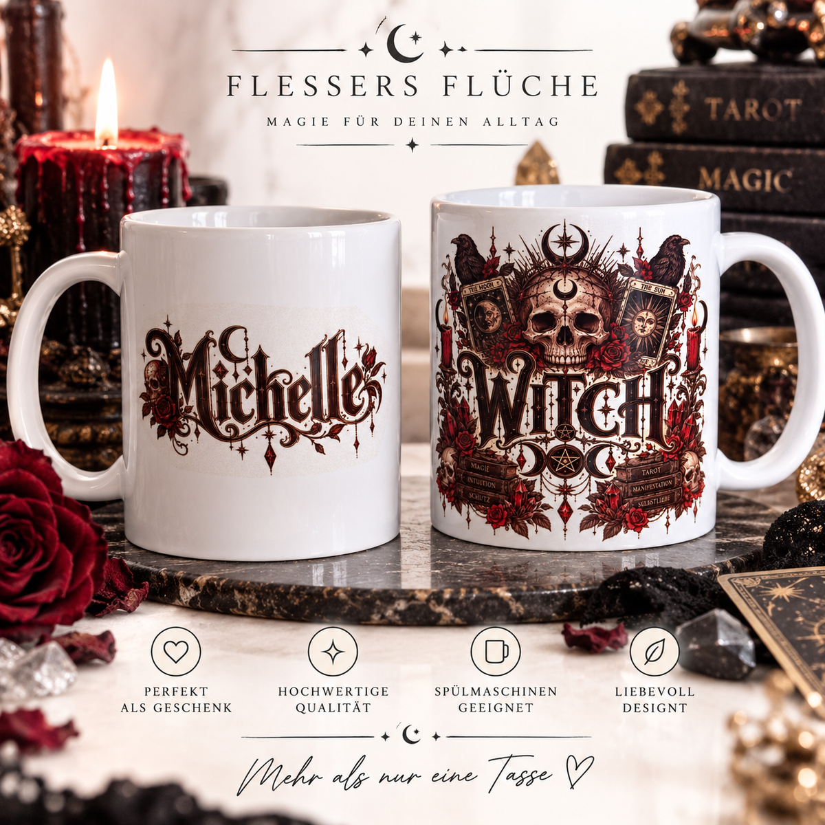 Personalisierte Tasse Witch