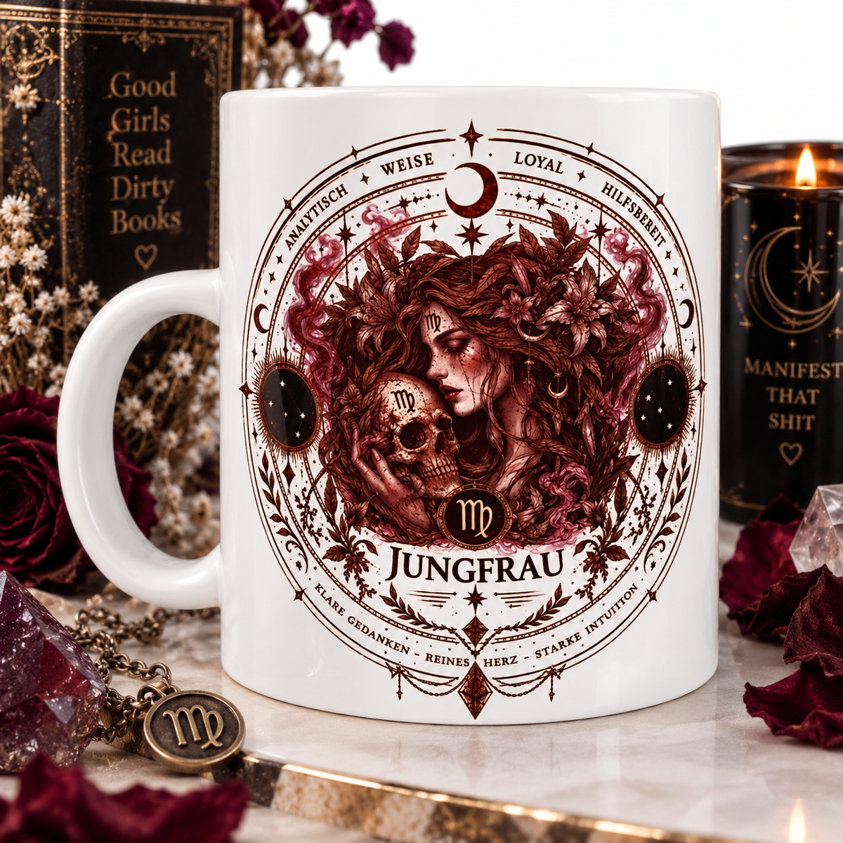 Totenkopf Sternzeichen Tasse